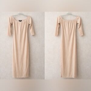PrettyLittleThing Beige Maxi Dress